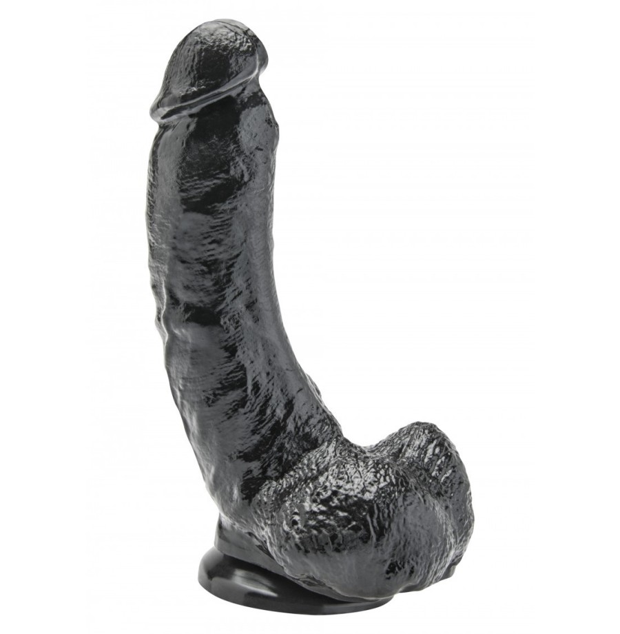 Fallo realistico nero con ventosa dildo black morbido sex toys big 23 cm get real