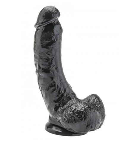 Fallo realistico nero con ventosa dildo black morbido sex toys big 23 cm get real