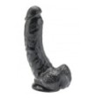 Fallo realistico nero con ventosa dildo black morbido sex toys big 23 cm get real