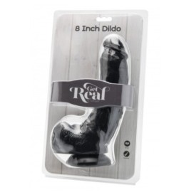 Fallo realistico nero con ventosa dildo black morbido sex toys big 23 cm get real