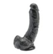 Fallo realistico nero con ventosa dildo black morbido sex toys big 23 cm get real