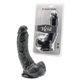 Fallo realistico nero con ventosa dildo black morbido sex toys big 23 cm get real