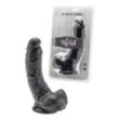 Fallo realistico nero con ventosa dildo black morbido sex toys big 23 cm get real