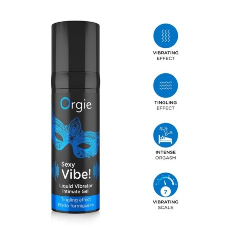 Lubrificante intimo stimolante orgie gel SEXY VIBE liquid vibrator ...