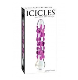 fallo in vetro vaginale anale glass dildo icicles no 7 sex toys massaggiatore stimolatore