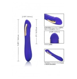 Vibratore vaginale anale stimolatore clitoride con scarica elettrica dildo fallo vibrante in silicone