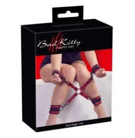 Costrittivo ki set bondage fetish manette e cavigliere harnes con corda bdsm restriant sexy