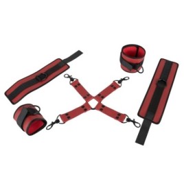 Costrittivo ki set bondage fetish manette e cavigliere harnes con corda bdsm restriant sexy