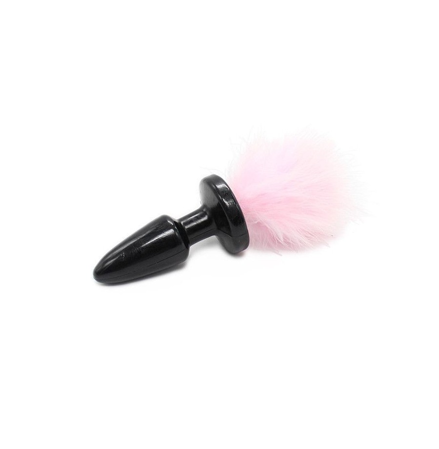 Plug anale nero butt dildo con coda pink rosa fallo anal black maxi sex toys uomo e donna