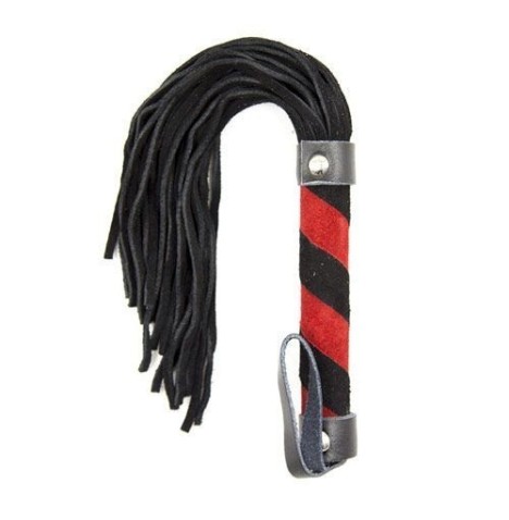 Frusta a frange line whip black red frustino bondage fetish sadomaso sexy nero 