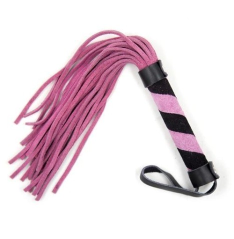 Frusta a frange line whip pink black frustino bondage fetish sadomaso sexy nero rosa