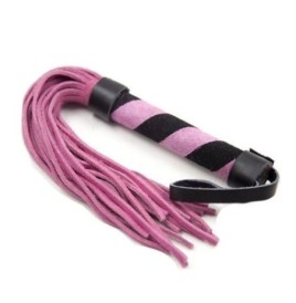 Frusta a frange line whip pink black frustino bondage fetish sadomaso sexy nero rosa