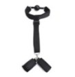 Costrittivio bondage back restraint gag black con manette e morso fetish sexy harness