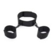 Costrittivo easy cuffs collar arms restraint black collare con manette sexy bondage harness fetish nero