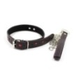 Easy collar leash black collare con guinzaglio con cuore