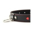 Easy collar leash black collare con guinzaglio con cuore