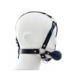 Imbracatura viso con morso head harness ball gag fetish bondage nero black costrittivo