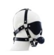 Imbracatura per viso con maschera per occhi e morso total head harness restraint black