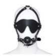 Imbracatura per viso con maschera per occhi e morso total head harness restraint black