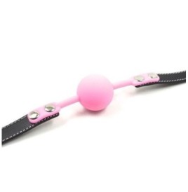 Ball gag ball block rosa morso in silicone pink bondage fetish