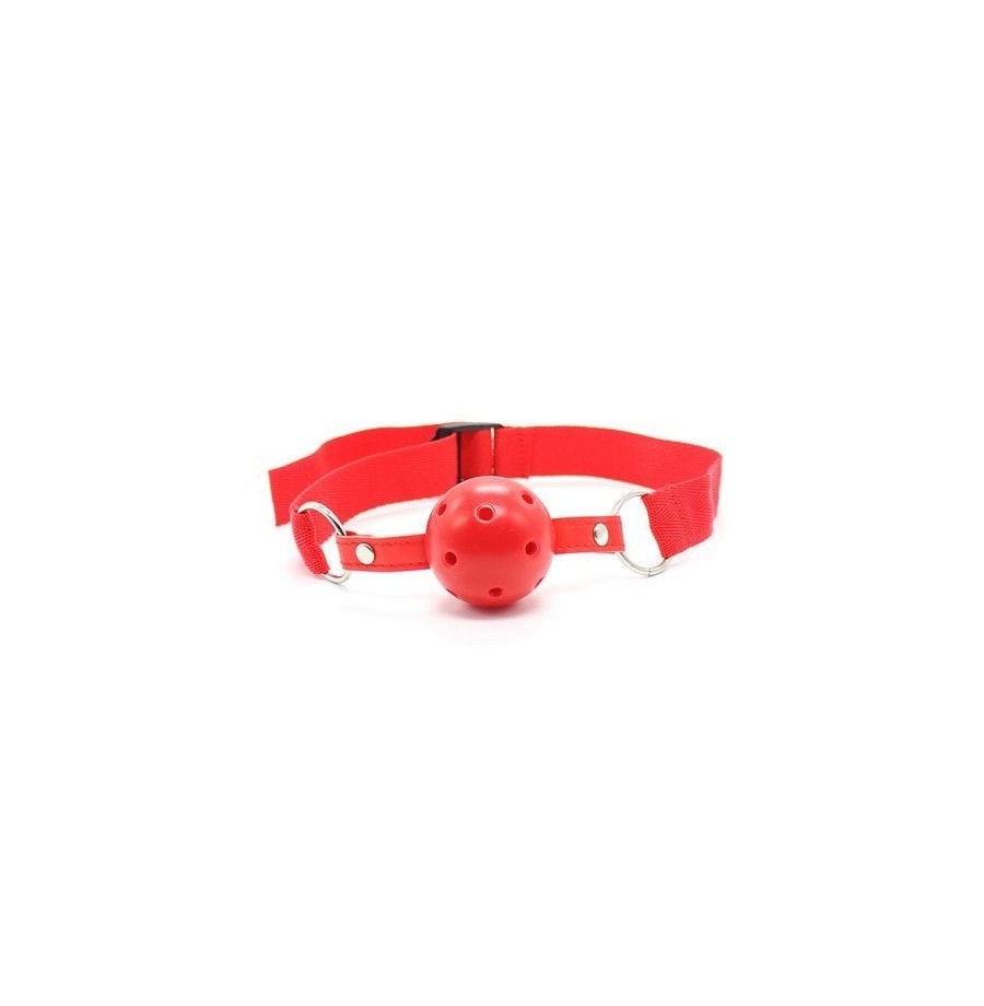 Easy breathable ball gag rosso costrittivo fetish bondage red