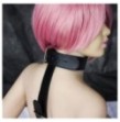 Easy back cuffs collar restraint manette collare costrittivo bondage black harness