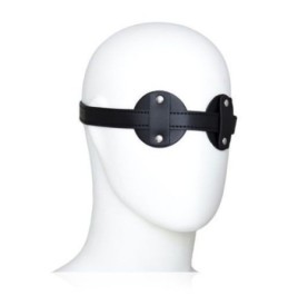 Blindfold patch black maschera  bondage fetish sexy nera finta pelle per dormire uomo donna