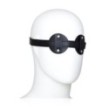 Blindfold patch black maschera  bondage fetish sexy nera finta pelle per dormire uomo donna