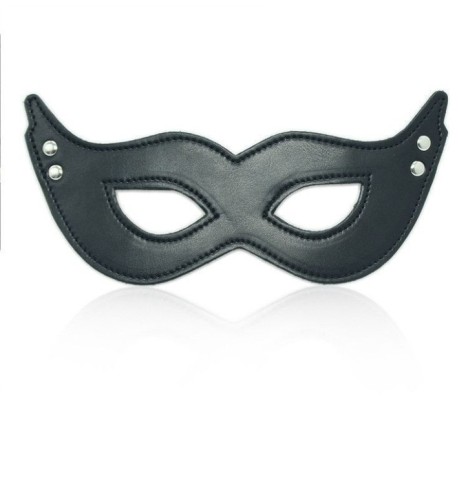 Mistery mask black mschera fetish bondage per uomo e donna in pelle sintetica sexy