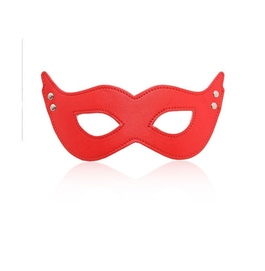 Mistery mask red mschera fetish bondage per uomo e donna in pelle sintetica sexy