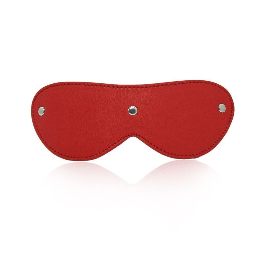 Blindfold mask red maschera da notte in simil pelle rosso bondage fetish sexy uomo e donna