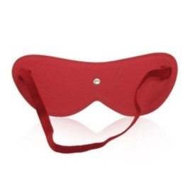 Blindfold mask red maschera da notte in simil pelle rosso bondage fetish sexy uomo e donna