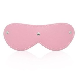 Blindfold mask pink maschera da notte in simil pelle rosa bondage fetish sexy uomo e donna