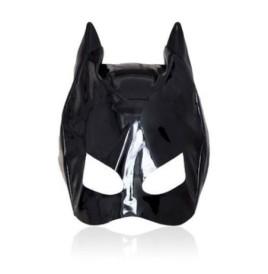 Cat mask large black maschera fetish bondage nero sexy per donna neutra bocca