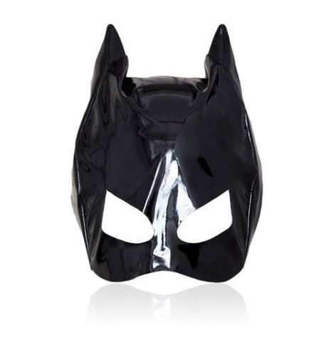 Cat mask large black maschera fetish bondage nero sexy per donna neutra bocca