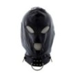 Bondage hook mask collar black maschera collare fetish nero per uomo e donna integrale in simil pelle