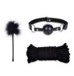 Top bondage kit fetish corda morso collare costrittivo nero frusta manette cavigliere