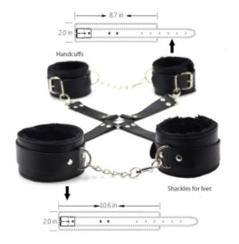 Top bondage kit fetish corda morso collare costrittivo nero frusta manette cavigliere