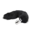 Plug anale con coda long fox tail nera