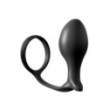 Fallo dildo plug anale con anello fallico indossabile nero anal butt