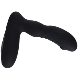 Vibratore anale rotante dildo anal plug ricaricabile nero in silicone