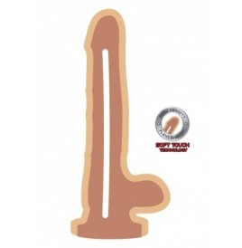 Fallo vaginale dildo realistico con testicoli e ventosa