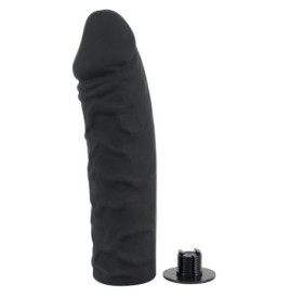 Fallo dildo indossabile strap on realistico vaginale anale in silicone nero per donna