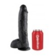 Fallo realistico vaginale black dildo nero king cock maxi con ventosa 10