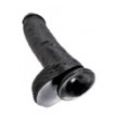 Fallo realistico vaginale black dildo nero king cock maxi con ventosa 10