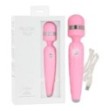 Stimolatore vaginale ricaricabile wand vibratore vaginale per clitoride in silicone rosa