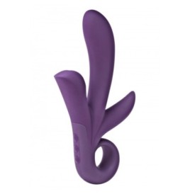 Vibratore doppio vaginale stimolatore clitoride in silicone dildo fallo vibrante