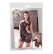 sexy mini abito in pizzo intimo donna aderente nero lingerie hot micro rete