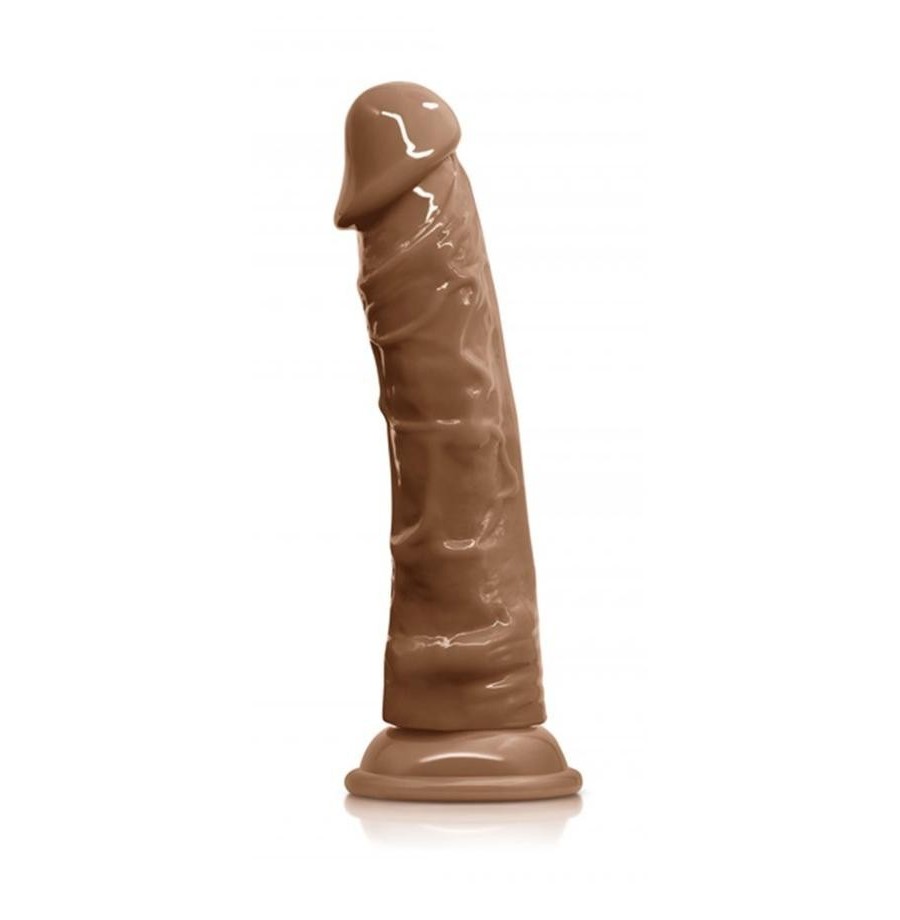 Fallo realistico con ventosa dildo vaginale 7 caramel inch morbido