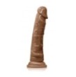 Fallo realistico con ventosa dildo vaginale 7 caramel inch morbido